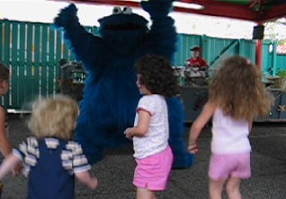 Dancing with Cookie Monster